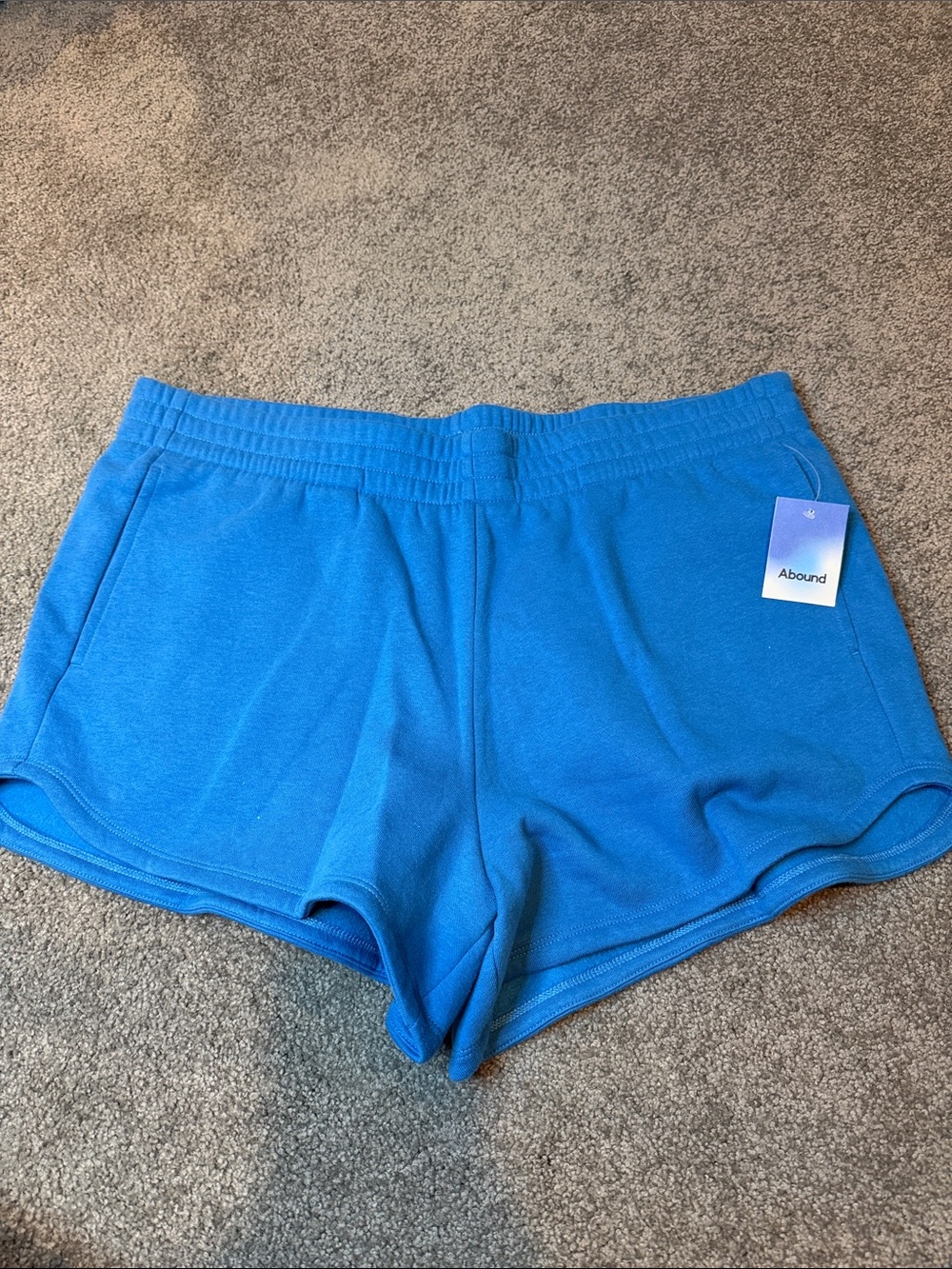 Abound Bright Blue Terry Cloth Athletic Lounge Shorts